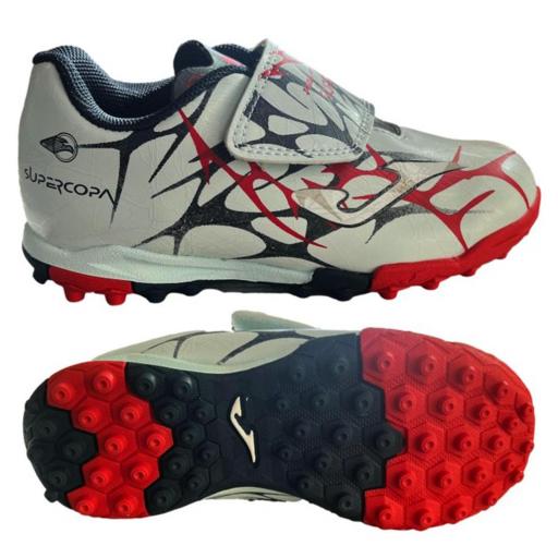 ZAPATILLA VELCRO SUPER COPA JR AZUL ROJO TURF SCJW2505TF