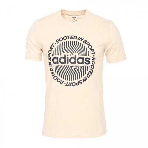 Camiseta ADIDAS Multilogo crema EI4611