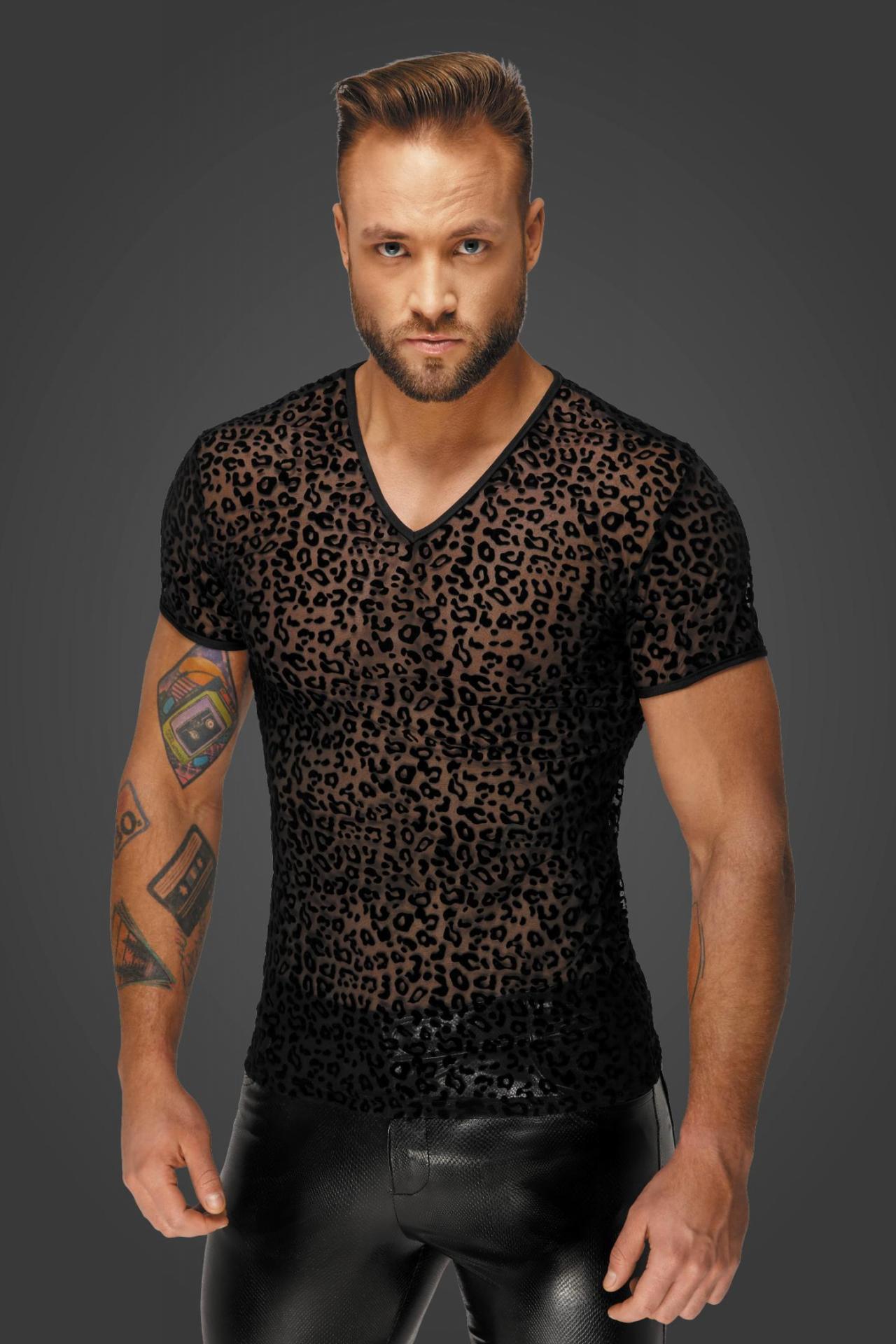 Camiseta Masculina Leopardo Transparente