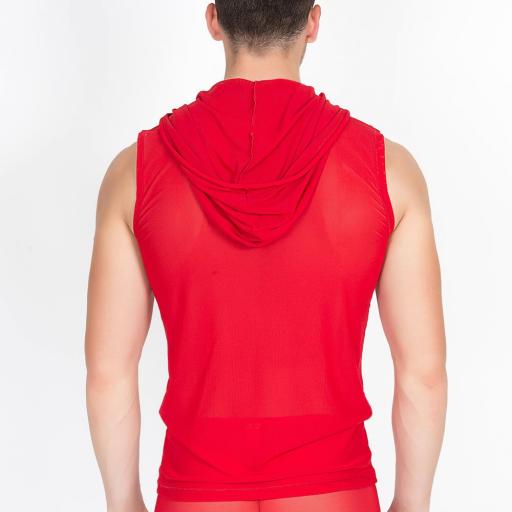 Camiseta capucha transparente rojo [1]