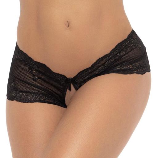 Braguita negra Abierta Encaje Prohibido [0]