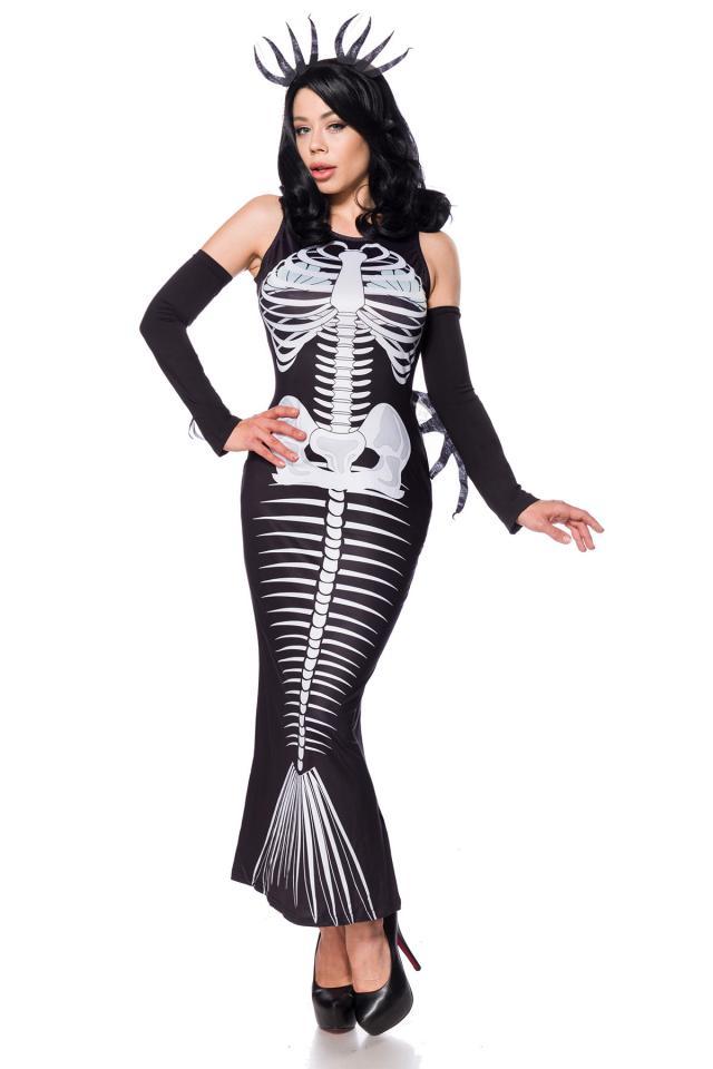 Disfraz esqueleto de Sirena llamativo