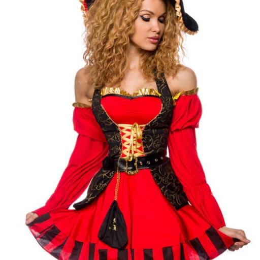 Disfraz Pirata de Mujer escarlata