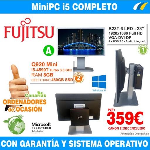 Fujitsu AIO Esprimo Q920 Mini PC - Monitor B23T-6 LED [0]