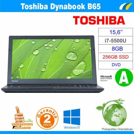 i7-5500U - 8GB - 256GB - Toshiba dynabook B65 - Grado A
