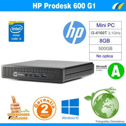 Intel Core i3-4160T 3.10 GHz 8GB 500GB - HP PRODESK 600 G1 DM [0]