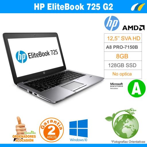 AMD A8 PRO-7150B – 8GB – 128GB SSD - HP EliteBook 725 G2 [0]