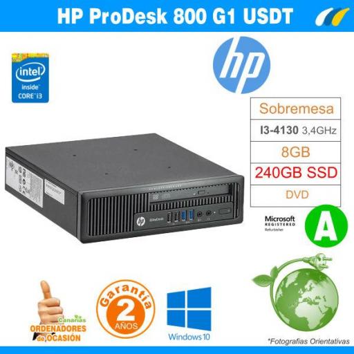 Intel Core i3-4130 3.70 GHz 8GB - HP Prodesk 800 G1 USDT - Grado A [0]