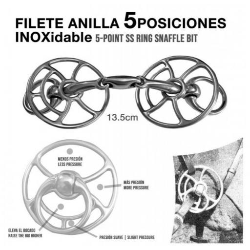 FILETE ANILLA 5-POSICIONES INOX 215518 13.5cm