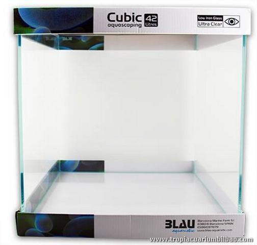 Acuario Cubic Aquascaping 42 litros (35x35x35) Blau