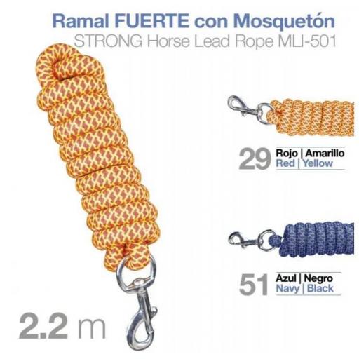 RAMAL FUERTE CON MOSQUETÓN MLI-501 2.20m