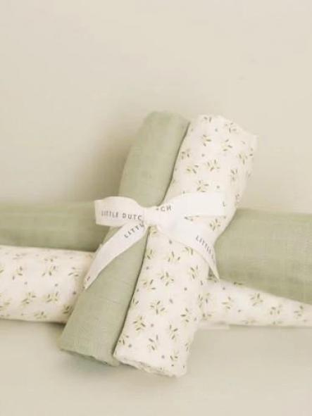 Pac 2 Muselinas Little Dutch Blueberry Leaves