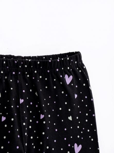 Leggin For Funky Kids Negro Corazones  [1]