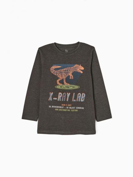 Camiseta Zippy Gris Dinosaurio