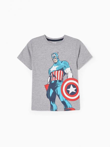 Camiseta Zippy Capitán América Gris