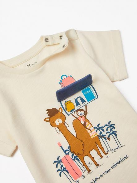 Camiseta Zippy Beige Camello Aventura [1]