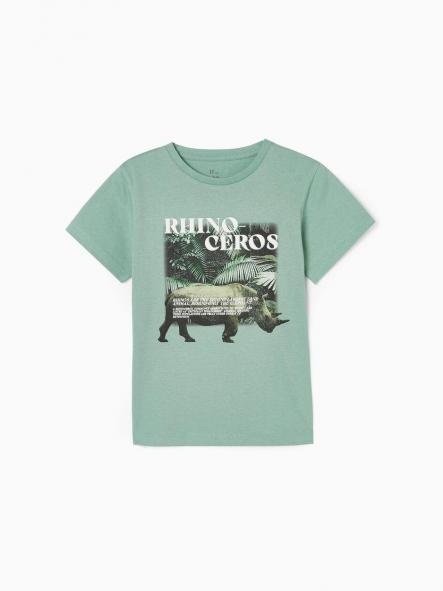 Camiseta Zippy Rinoceronte Verde