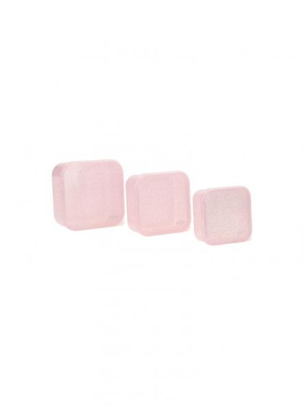 3 Cajas Almuerzo Tutete Glitter Pink