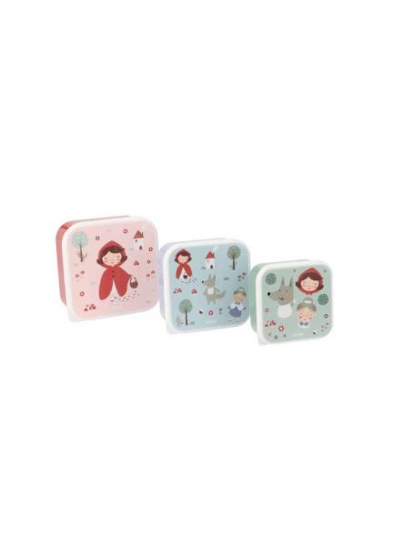 3 Cajas Almuerzo Tutete Little Red
