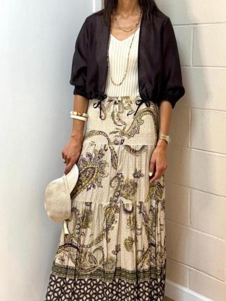 Falda Boho Verde