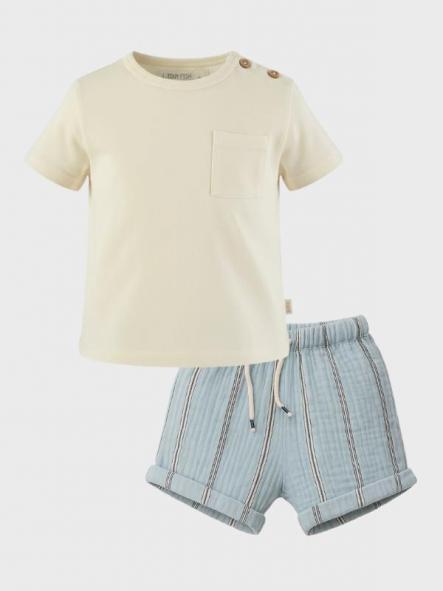 Conjunto Tiny Fish Rayas Aqua 89837/90048