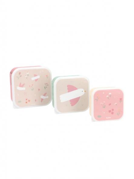 3 Cajas Almuerzo Tutete Blossom Birds