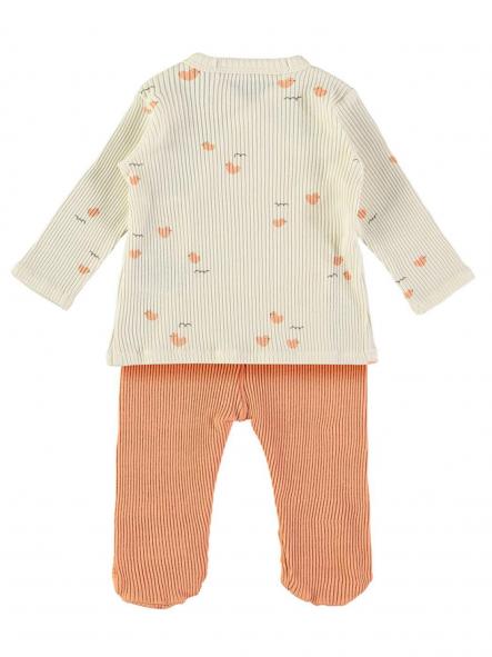 Jubón + Polaina BabyClic Ducks Apricot [1]