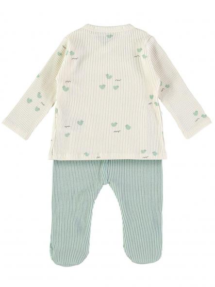 Jubón + Polaina BabyClic Ducks Green [1]