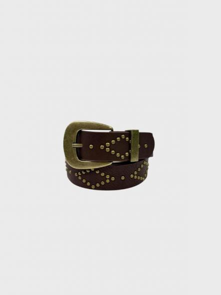 Cinturón Tachas Rombo Marrón  [0]