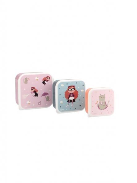3 Cajas Almuerzo Tutete Fantastic Girl
