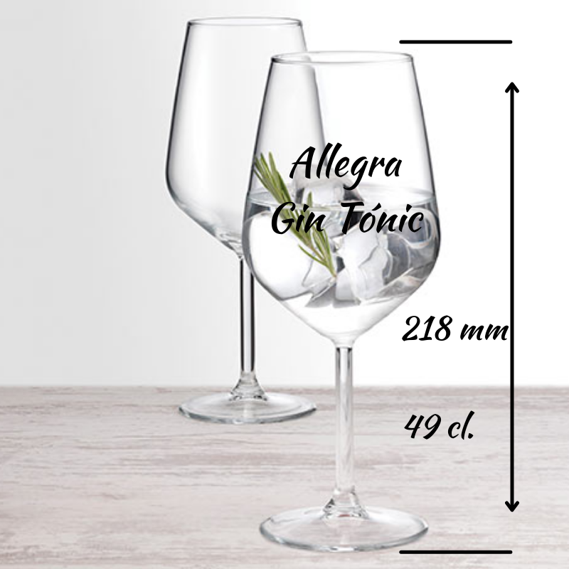 Copa Gin Tonic o Combinados Allegra 49cl grabada, serigrafiada,  personalizada con tu logo