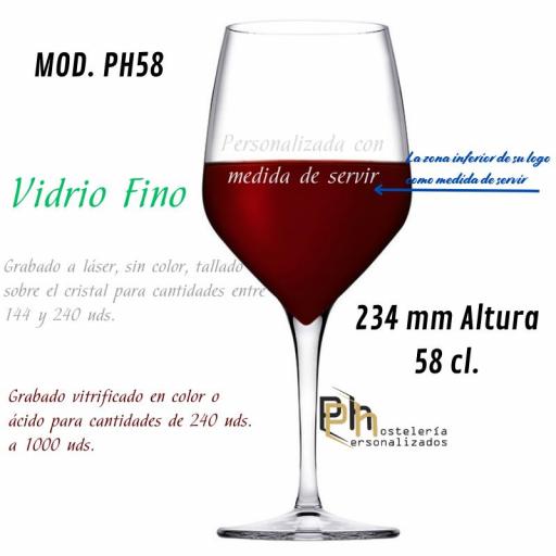 COPA VINO PERSONALIZADA MOD. PH58