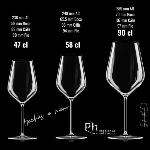 Copas de Vino Sopladas y Personalizadas