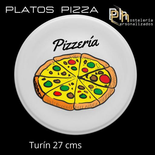Plato de Pizza Personalizado Turín 27 cms.
