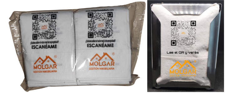 Servilletas Miniservis con Impresión Total: Caso de Éxito MOLGAR Inmobiliaria