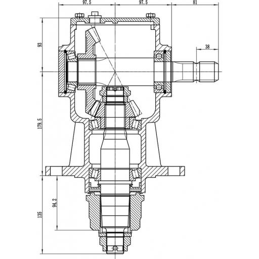 Grupo de transmisión SGN‑140 · Relación 1:1,93 · 60 CV · Entrada 540 rpm [1]