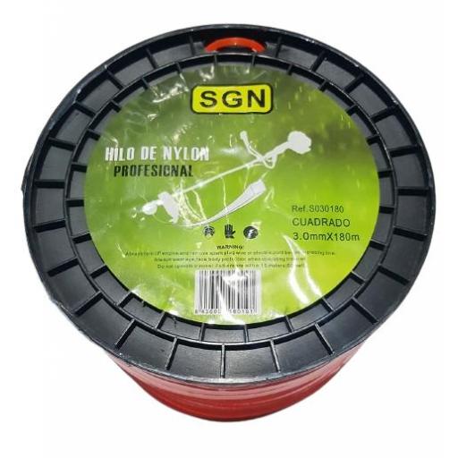 Hilo Nylon Desbroce Cuadrado · Varios mm · Blister · Color naranja [1]