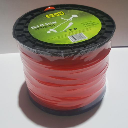 Hilo Nylon Desbroce 3,0MM x 180M, Cuadrado, Color naranja [0]