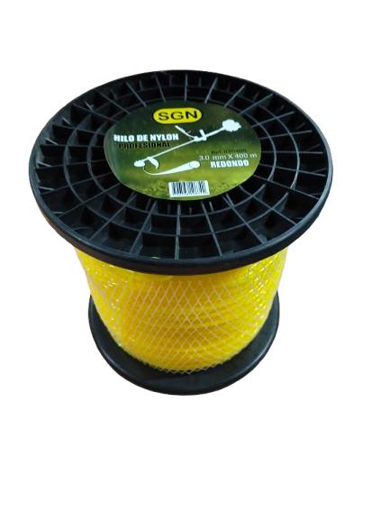 Hilo desbrozadora 3 mm x 400 m redondo - bobina amarilla