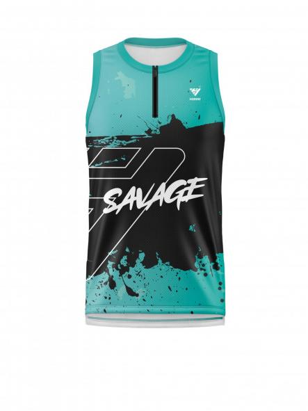 Camiseta Trail Running  Sin Mangas  3001 Azul