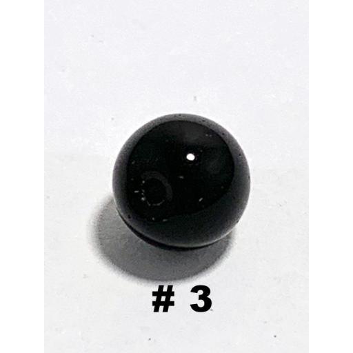 Piedra negro brillo 8mm