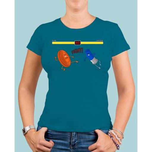 Camiseta mujer TUTIRO "FIGHT" (Azul) [0]