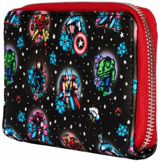 Cartera Monedero Vengadores Tattoo Marvel Loungefly [1]