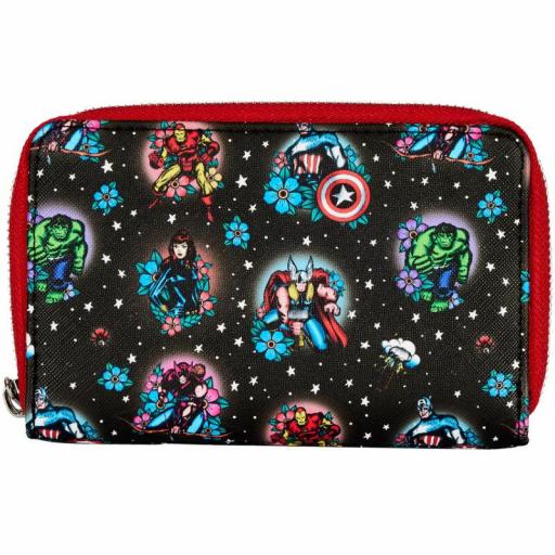 Cartera Monedero Vengadores Tattoo Marvel Loungefly