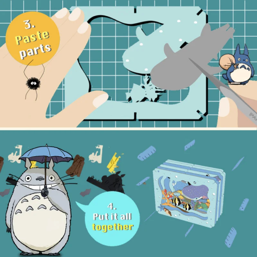 Diorama Studio Ghibli Princesa Mononoke San Paper Theater Semic Studio 10 cm  [3]