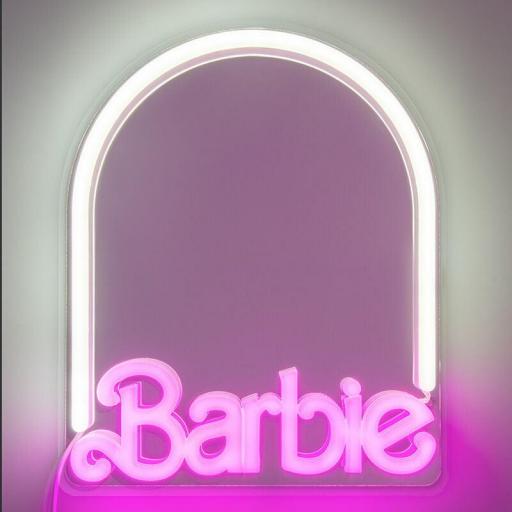 Espejo Neon Barbie Paladone 27 cm