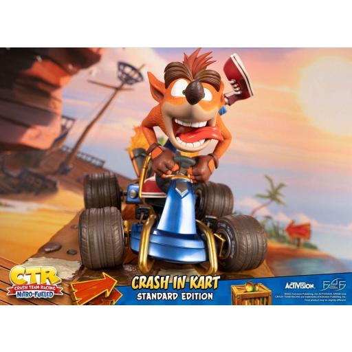 Estatua Crash Team Racing Nitro Fueled Crash in Kart First 4 Figures 31 cm