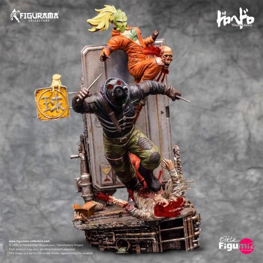 Estatua Dorohedoro Nikaido y Caiman Figurama 37 cm [2]