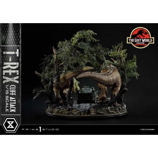 Estatua Jurassic Park El Mundo Perdido T-Rex Cliff Attack Prime 1 Studio 53 cm [6]