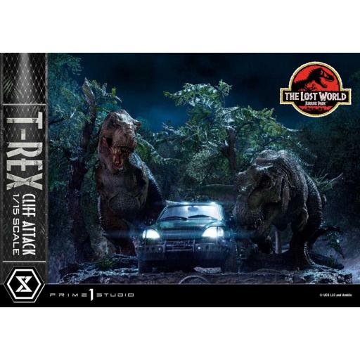 Estatua Jurassic Park El Mundo Perdido T-Rex Cliff Attack Prime 1 Studio 53 cm [1]
